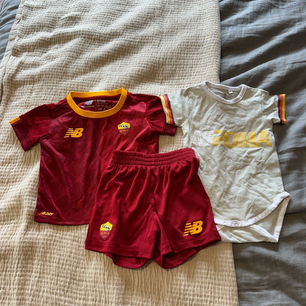 AS Roma uniform - 6-12 month and 3-6 month - NWOT